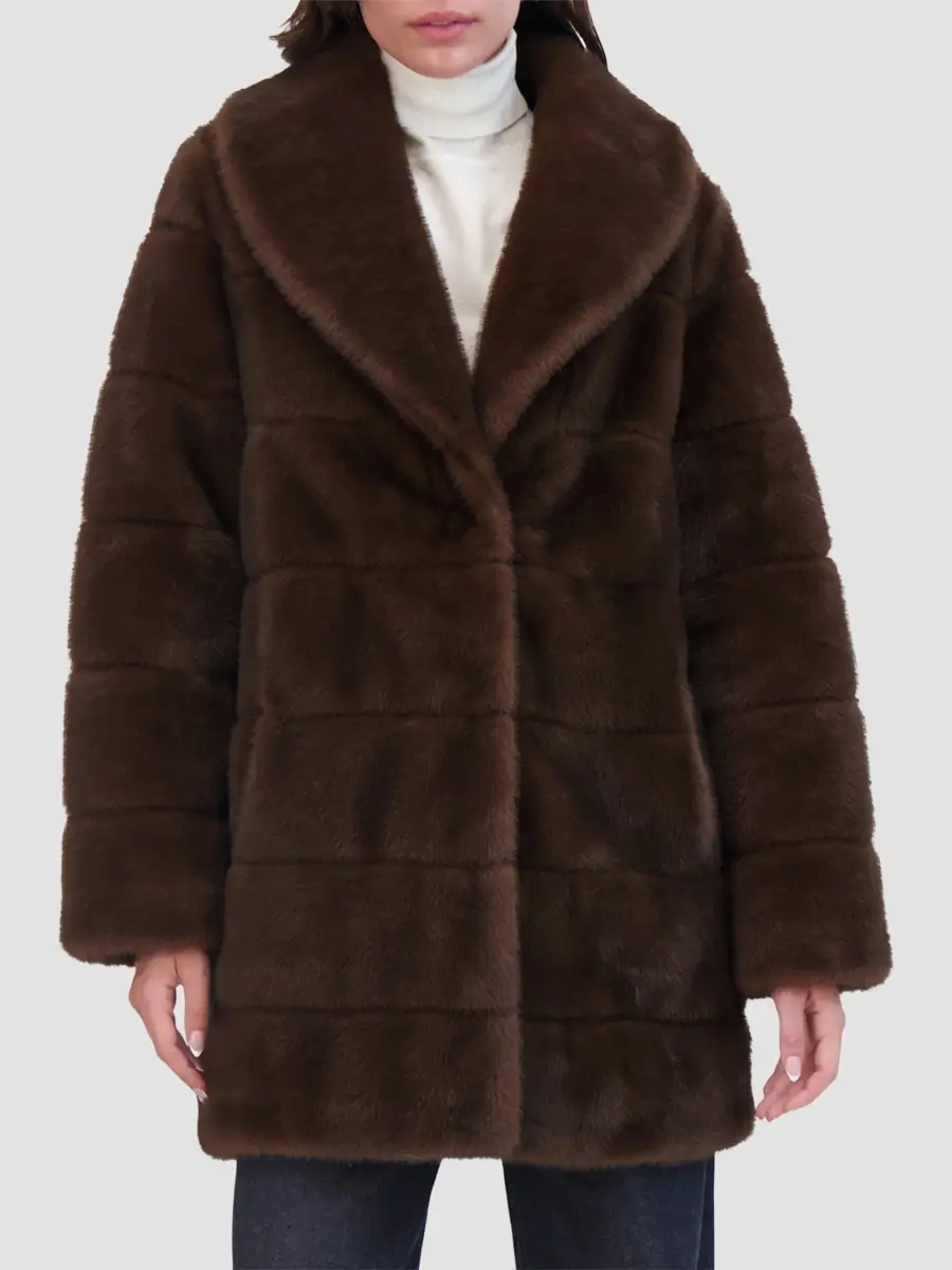 Lyla Grant Women's Faux Fur Mink Stroller Coat | Thumbnail 3 Lyla Grant Women's Faux Fur Mink Stroller Coat | Thumbnail 3