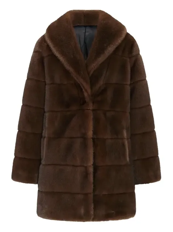 Women's Faux Fur Mink Stroller Coat Women's Faux Fur Mink Stroller Coat