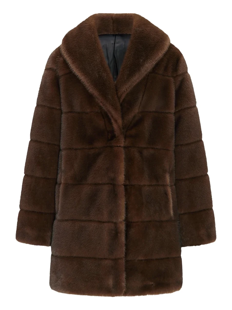 Women's Faux Fur Mink Stroller Coat Women's Faux Fur Mink Stroller Coat