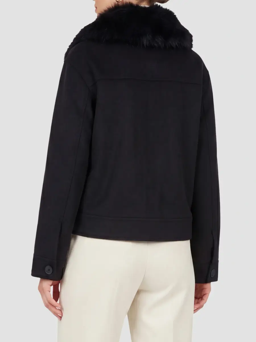 Gorski Women's Select Cashmere and Wool Blend Jacket with Detachable Goat Collar | Thumbnail 5 Gorski Women's Select Cashmere and Wool Blend Jacket with Detachable Goat Collar | Thumbnail 5