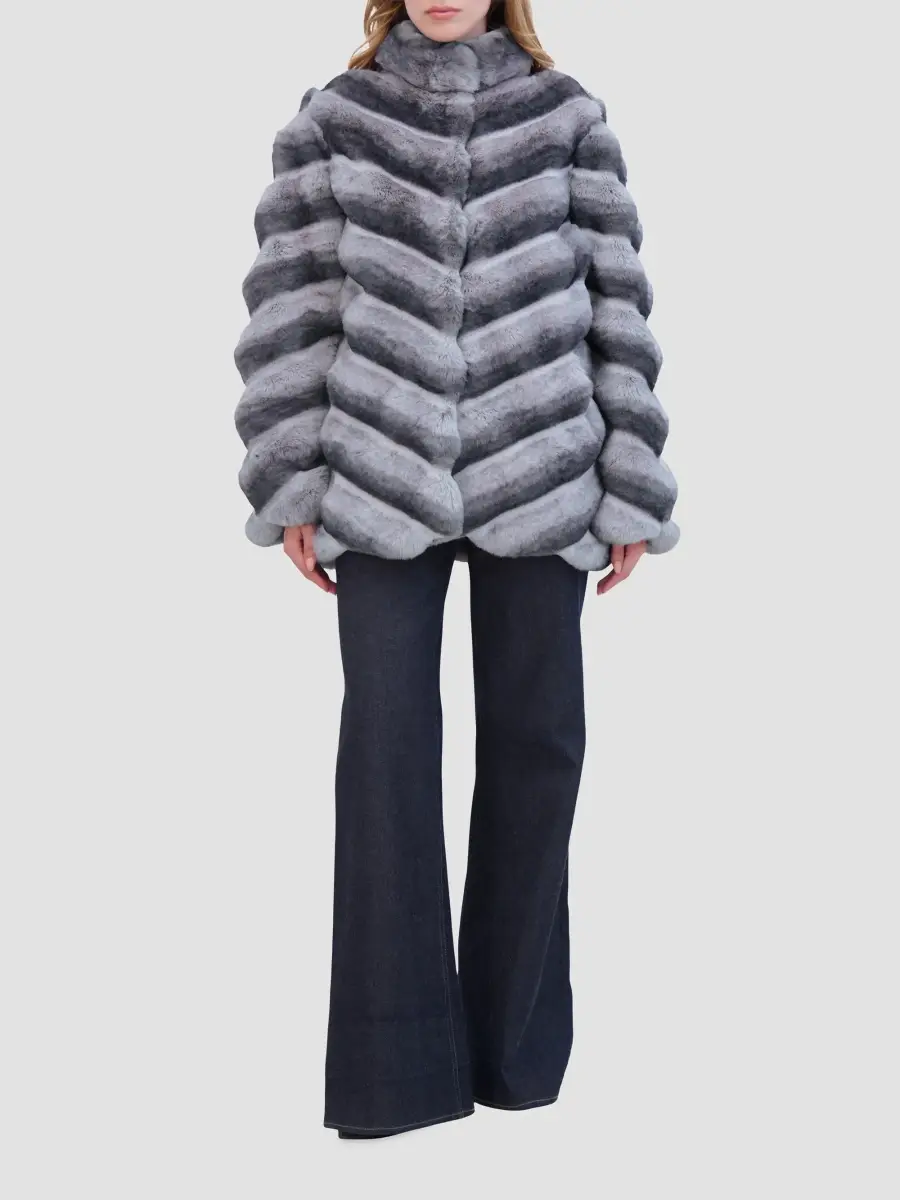 Lyla Grant Women's Faux Fur Chinchilla Jacket | Thumbnail 2 Lyla Grant Women's Faux Fur Chinchilla Jacket | Thumbnail 2