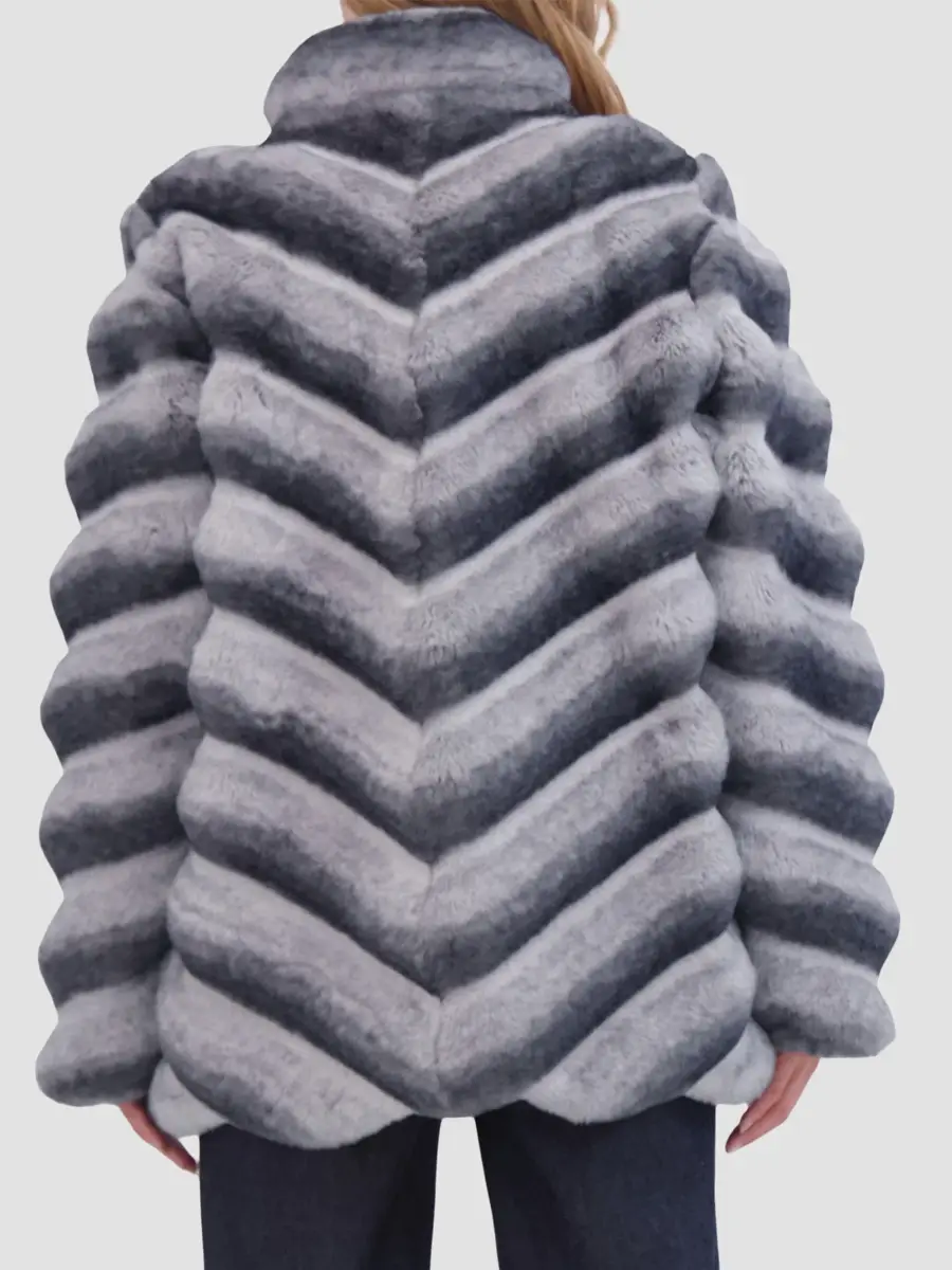 Lyla Grant Women's Faux Fur Chinchilla Jacket | Thumbnail 6 Lyla Grant Women's Faux Fur Chinchilla Jacket | Thumbnail 6