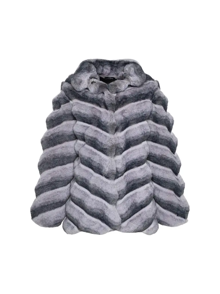 Lyla Grant Women's Faux Fur Chinchilla Jacket