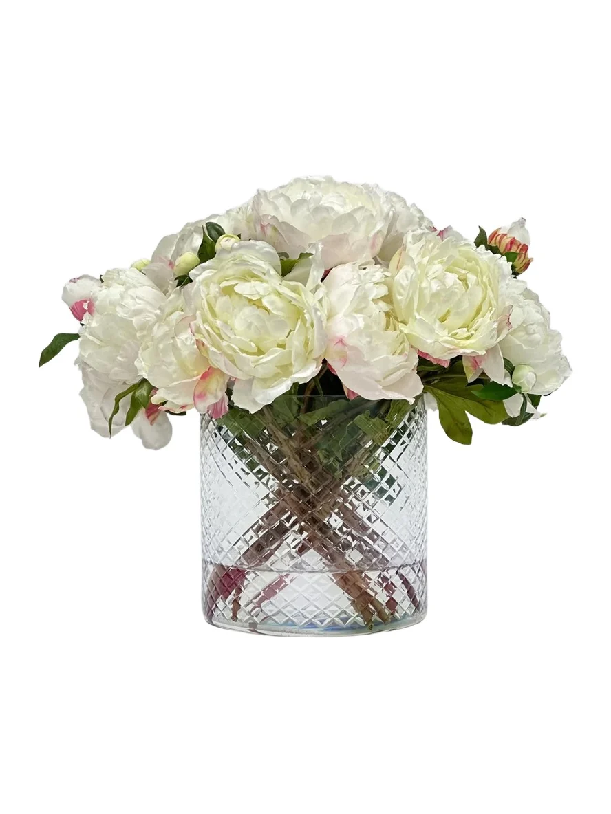 Winward Home Newness Artificial Peony Floral Arrangement