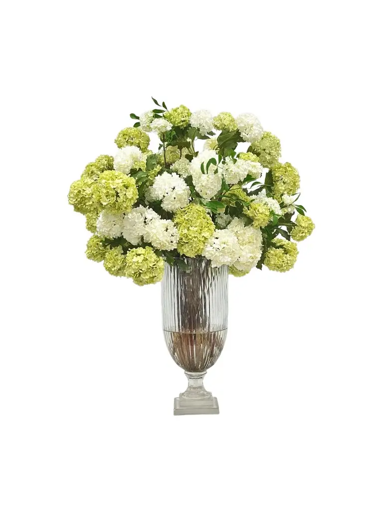 Winward Home Newness Artifical Snowball Floral Arrangement