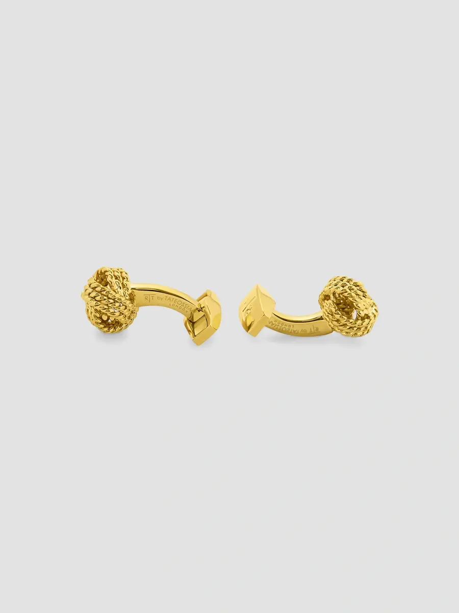 Tateossian Men's Braided Knot 18K-Gold-Plated Cufflinks | Thumbnail 2 Tateossian Men's Braided Knot 18K-Gold-Plated Cufflinks | Thumbnail 2
