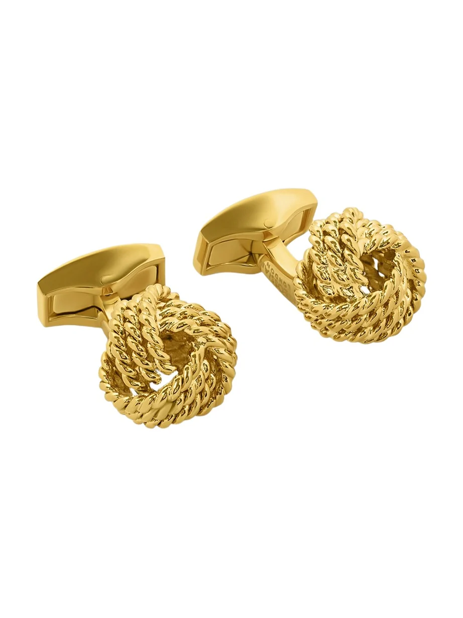 Men's Braided Knot 18K-Gold-Plated Cufflinks