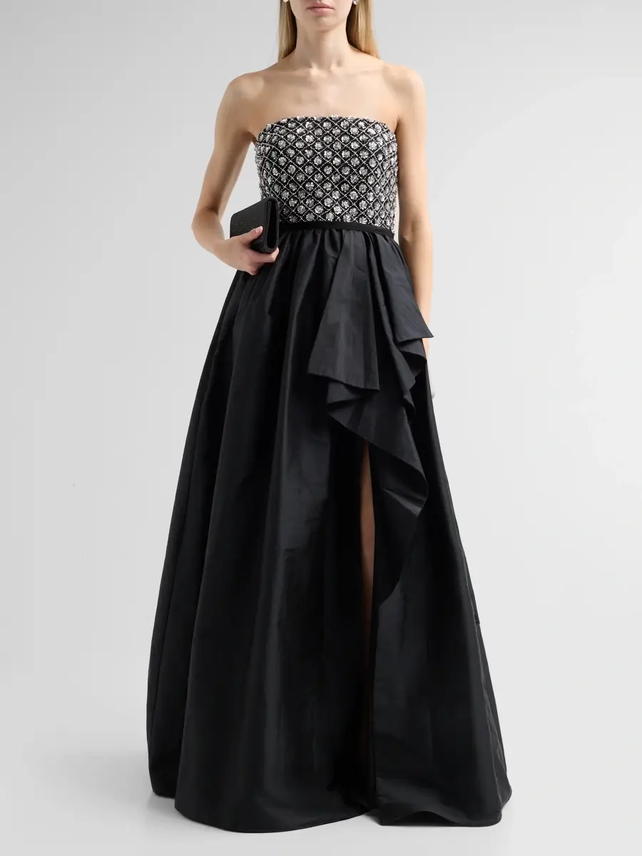THEIA Women's Mila Beaded Taffeta Strapless Gown | Thumbnail 2 THEIA Women's Mila Beaded Taffeta Strapless Gown | Thumbnail 2