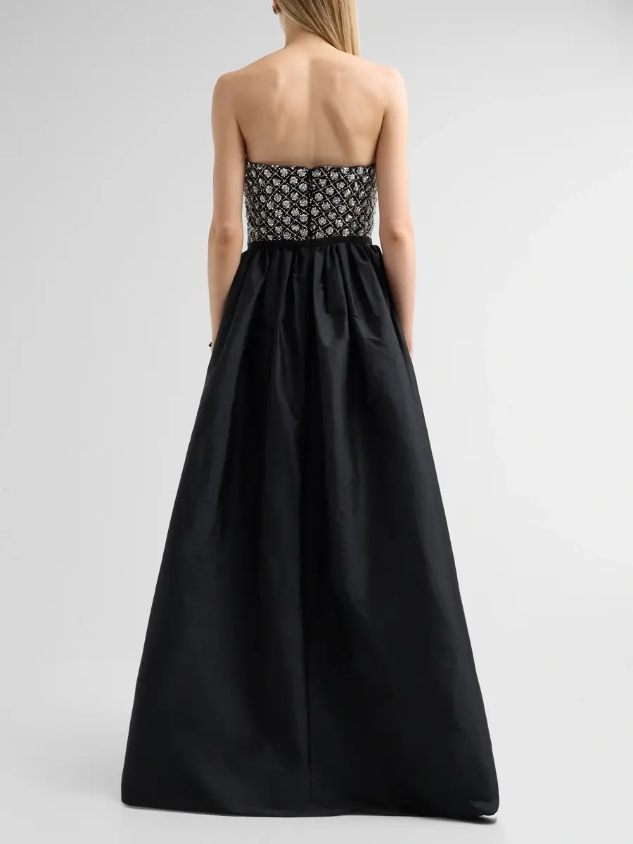 THEIA Women's Mila Beaded Taffeta Strapless Gown | Thumbnail 3 THEIA Women's Mila Beaded Taffeta Strapless Gown | Thumbnail 3