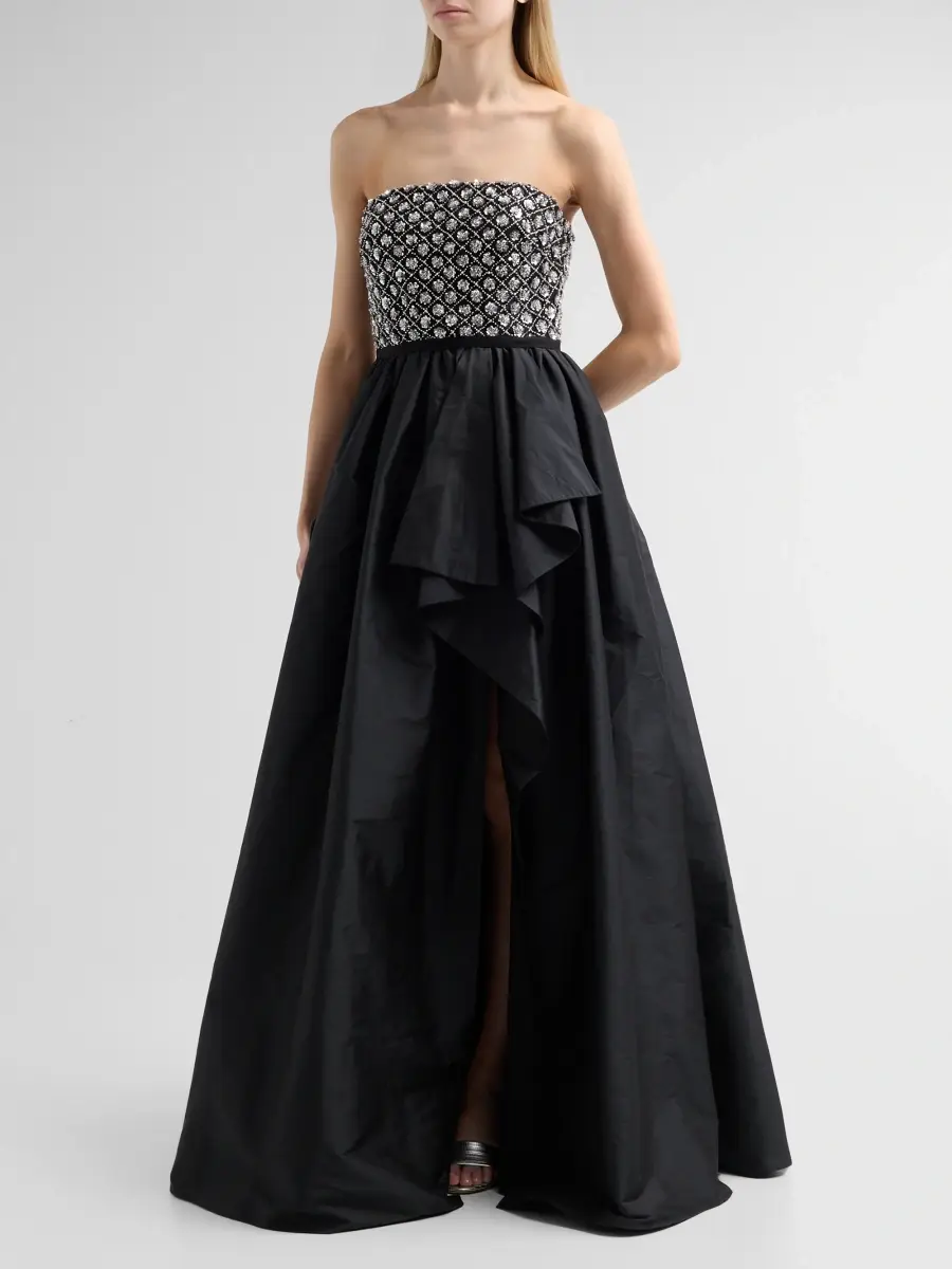 THEIA Women's Mila Beaded Taffeta Strapless Gown | Thumbnail 4 THEIA Women's Mila Beaded Taffeta Strapless Gown | Thumbnail 4