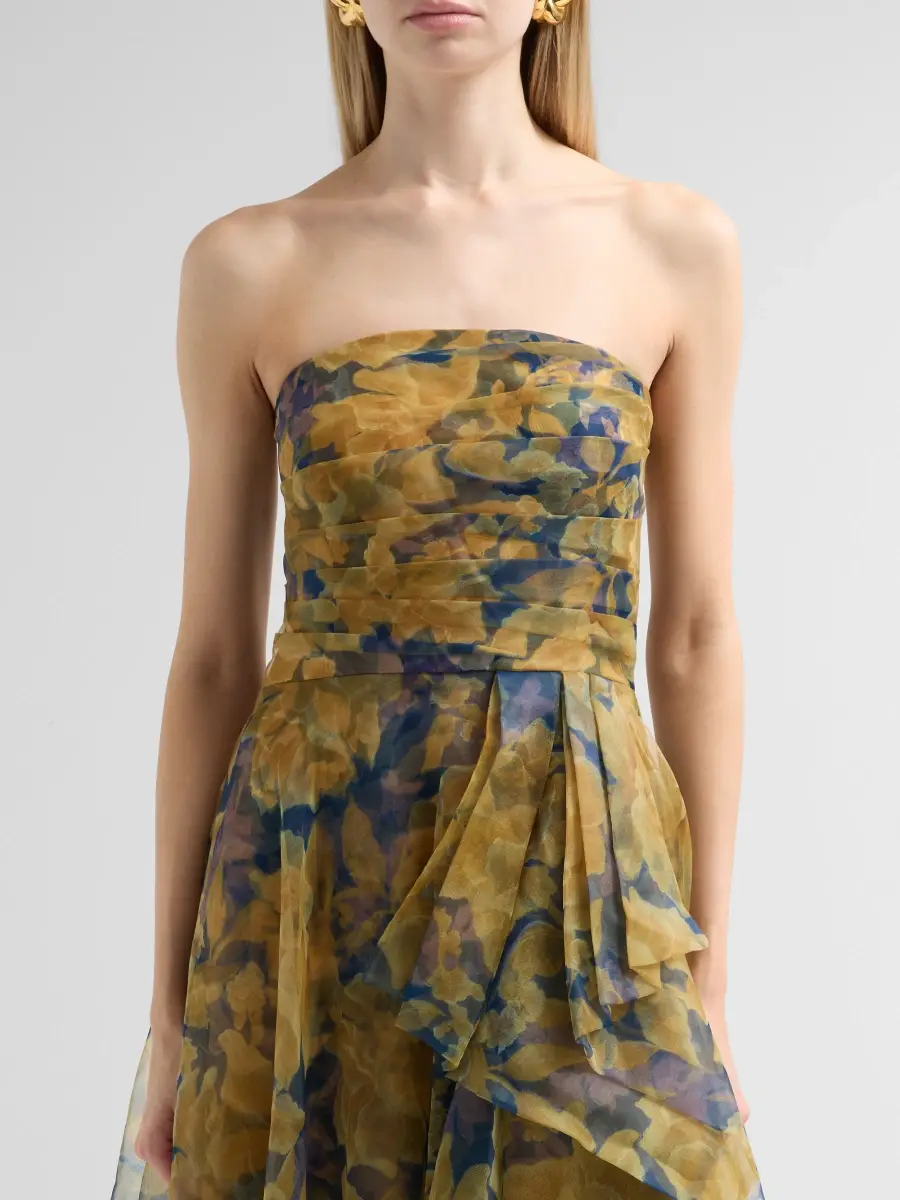 THEIA Women's Fahreta Floral Organza Strapless Gown | Thumbnail 5 THEIA Women's Fahreta Floral Organza Strapless Gown | Thumbnail 5