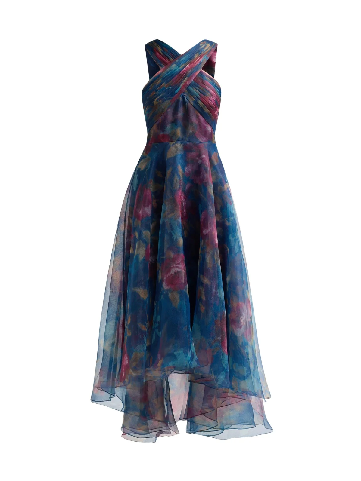 THEIA Women's Luana Organza High-Low Gown