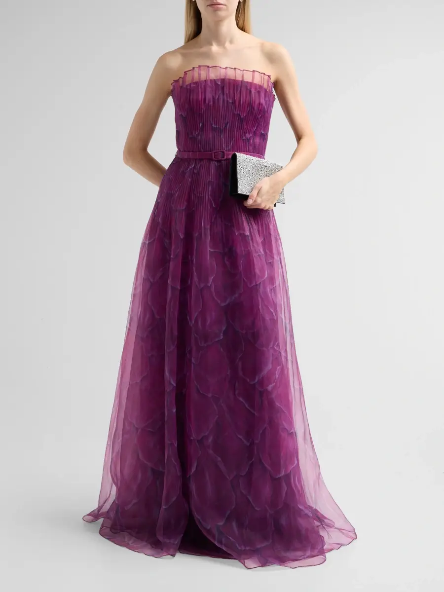 THEIA Women's Ivana Printed Organza Gown | Thumbnail 2 THEIA Women's Ivana Printed Organza Gown | Thumbnail 2