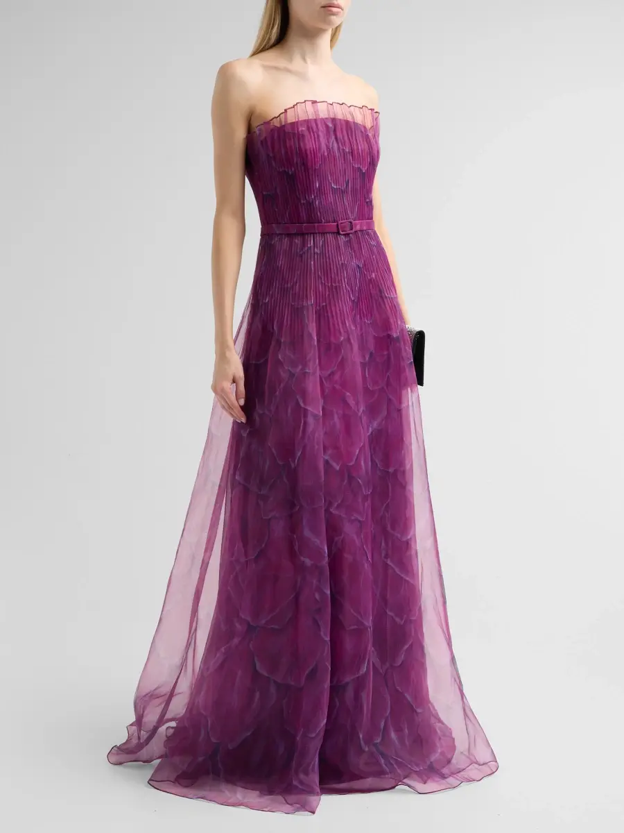 THEIA Women's Ivana Printed Organza Gown | Thumbnail 4 THEIA Women's Ivana Printed Organza Gown | Thumbnail 4