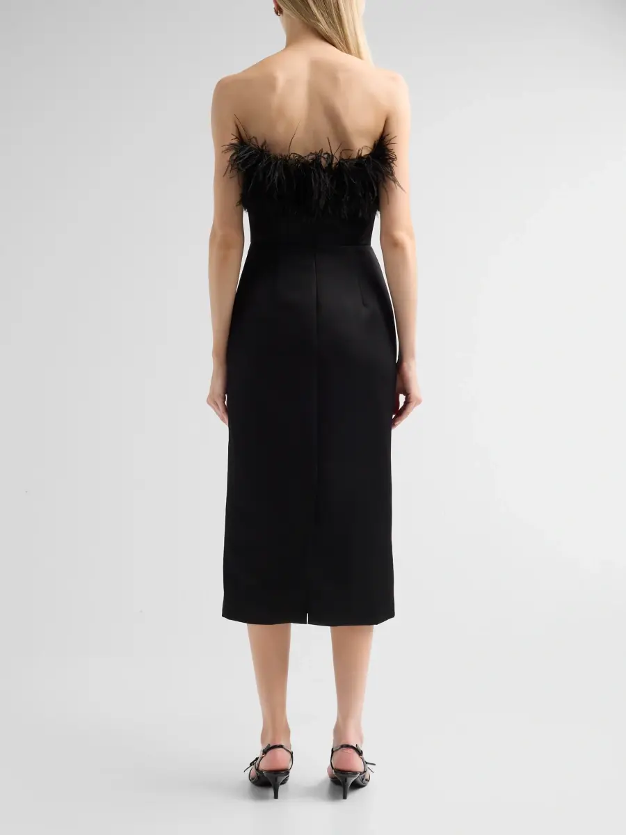 THEIA Women's Ginger Feather-Trimmed Sheath Dress | Thumbnail 3 THEIA Women's Ginger Feather-Trimmed Sheath Dress | Thumbnail 3