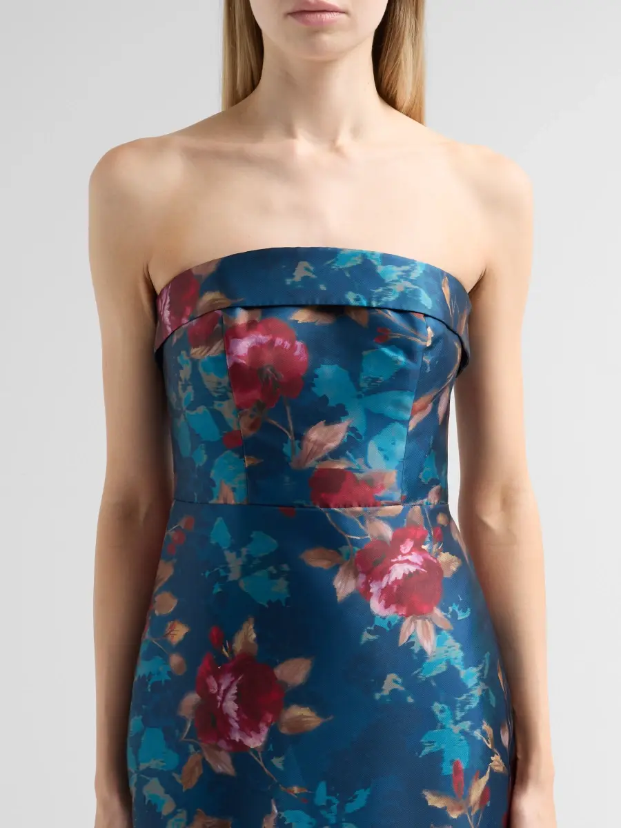 THEIA Women's Cleo Floral Strapless Column Gown | Thumbnail 5 THEIA Women's Cleo Floral Strapless Column Gown | Thumbnail 5