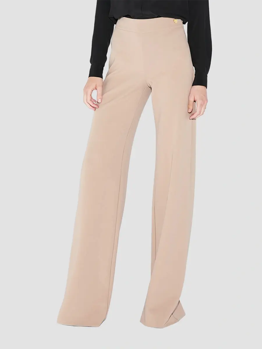 CALLAS MILANO Women's Anouk Stretch Jersey Wide Leg A-Line Pants | Thumbnail 3