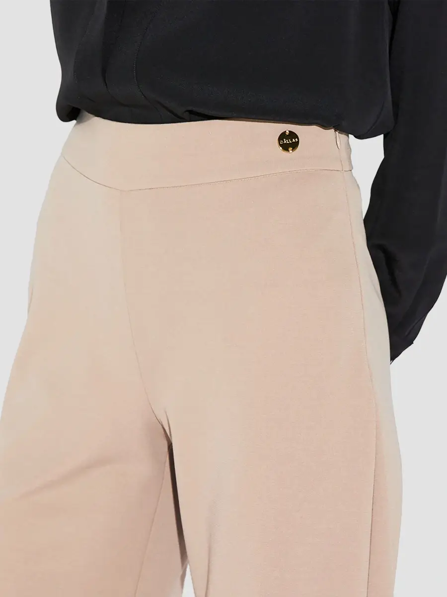 CALLAS MILANO Women's Anouk Stretch Jersey Wide Leg A-Line Pants | Thumbnail 5