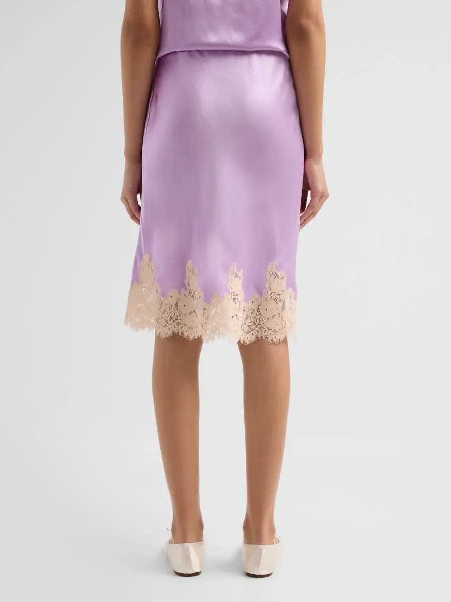 DÔEN Women's Elowette Silk & Lace Midi-Skirt - Orchid Blossom | Thumbnail 3 DÔEN Women's Elowette Silk & Lace Midi-Skirt - Orchid Blossom | Thumbnail 3