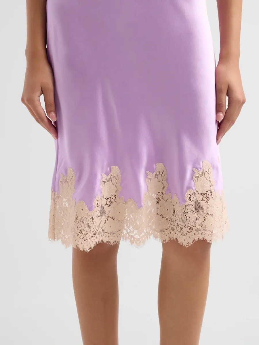 DÔEN Women's Elowette Silk & Lace Midi-Skirt - Orchid Blossom | Thumbnail 5 DÔEN Women's Elowette Silk & Lace Midi-Skirt - Orchid Blossom | Thumbnail 5