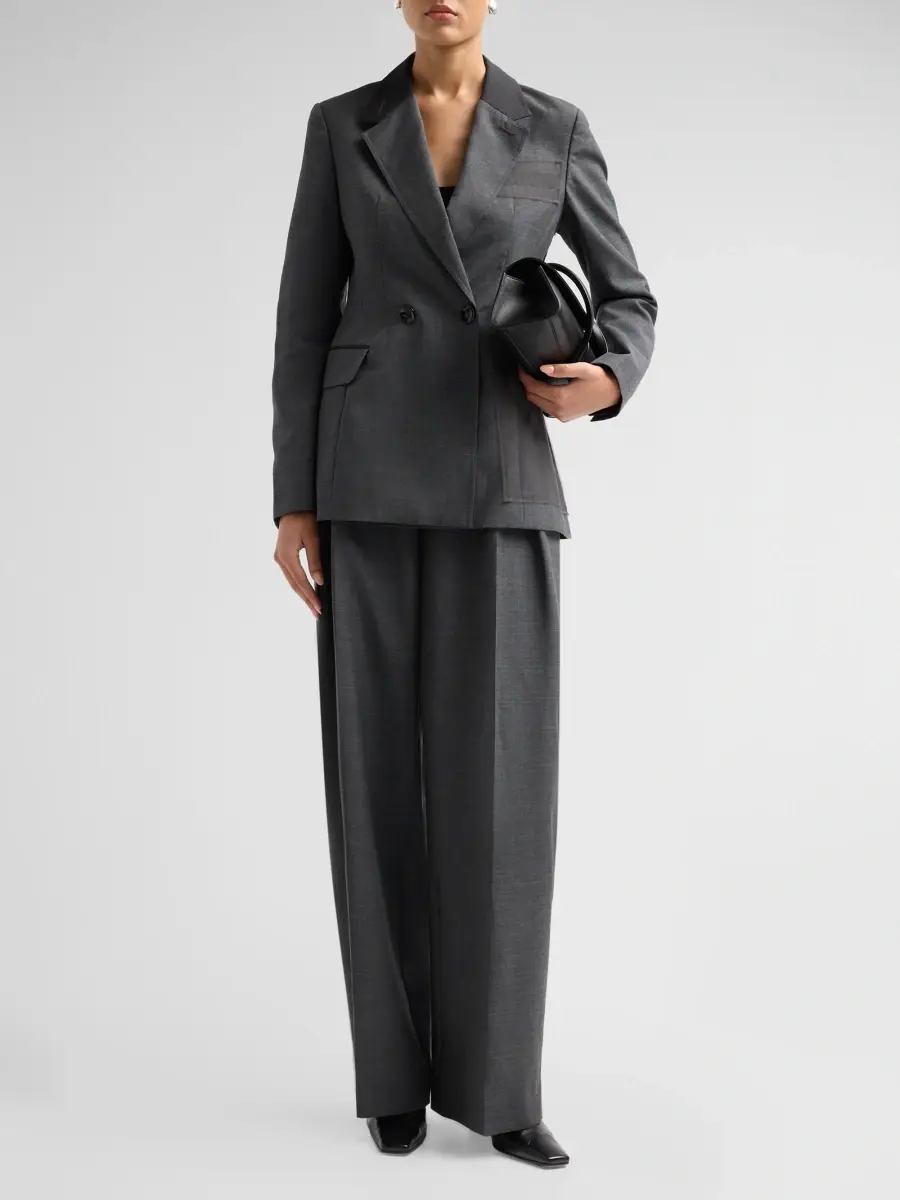 Jason Wu Collection Women's Pleat-Front Tropical Wool High-Rise Trousers | Thumbnail 2 Jason Wu Collection Women's Pleat-Front Tropical Wool High-Rise Trousers | Thumbnail 2