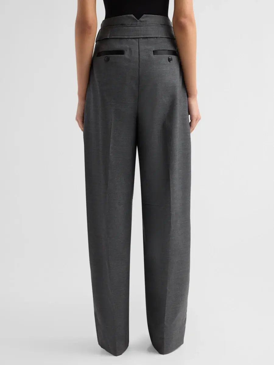 Jason Wu Collection Women's Pleat-Front Tropical Wool High-Rise Trousers | Thumbnail 3 Jason Wu Collection Women's Pleat-Front Tropical Wool High-Rise Trousers | Thumbnail 3