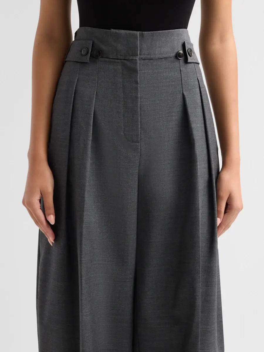 Jason Wu Collection Women's Pleat-Front Tropical Wool High-Rise Trousers | Thumbnail 5 Jason Wu Collection Women's Pleat-Front Tropical Wool High-Rise Trousers | Thumbnail 5