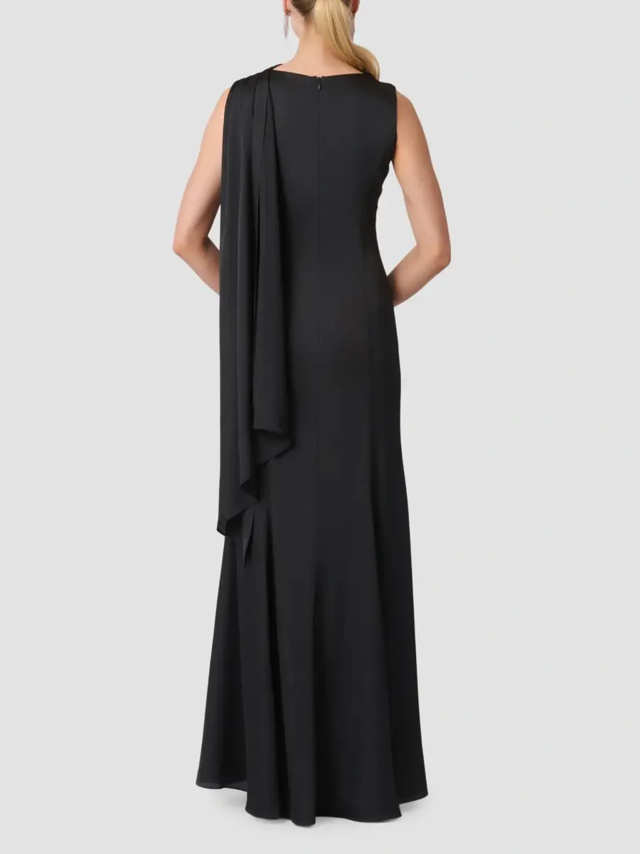 Shoshanna Women's Frankie Draped Charmeuse Gown | Thumbnail 3