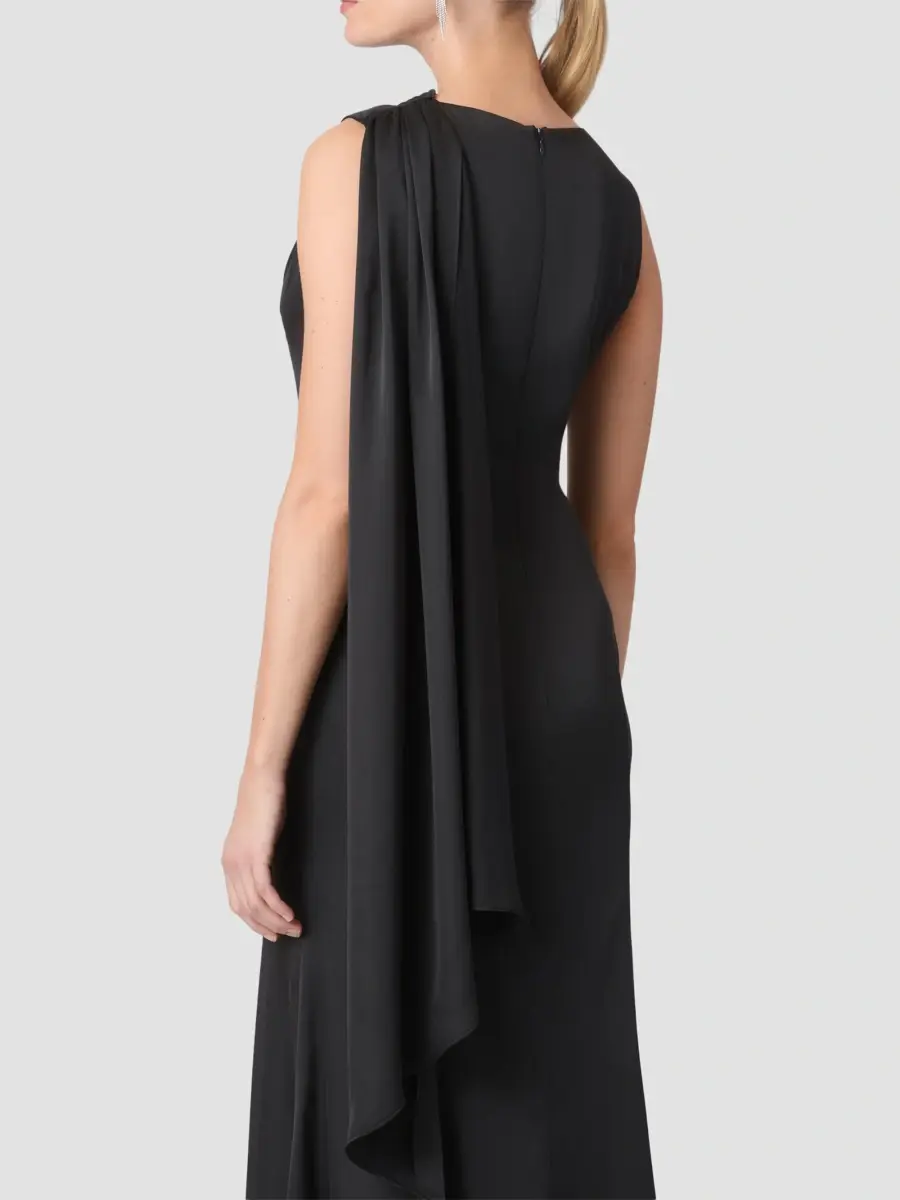 Shoshanna Women's Frankie Draped Charmeuse Gown | Thumbnail 4