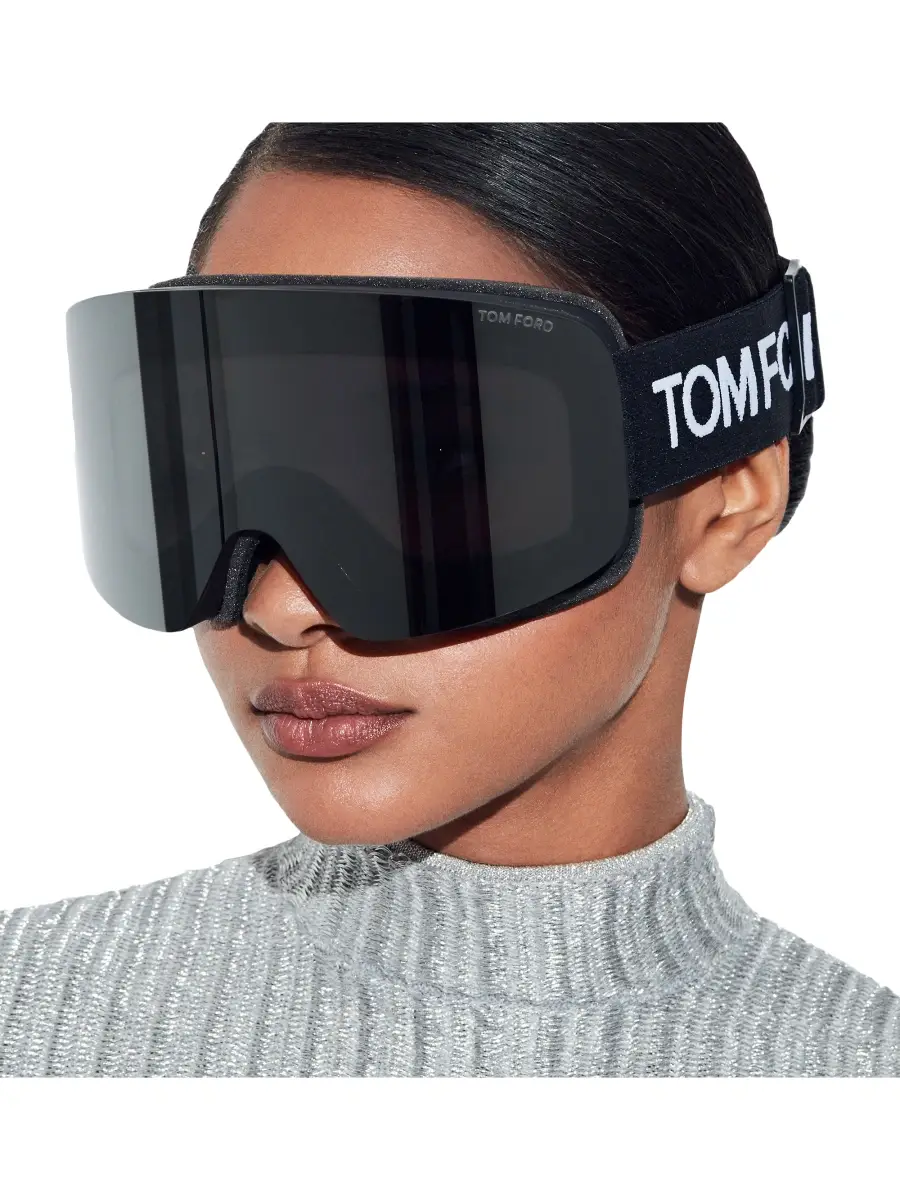 Tom Ford Women's Logo Strap Mirrored Ski Goggles | Thumbnail 2 Tom Ford Women's Logo Strap Mirrored Ski Goggles | Thumbnail 2