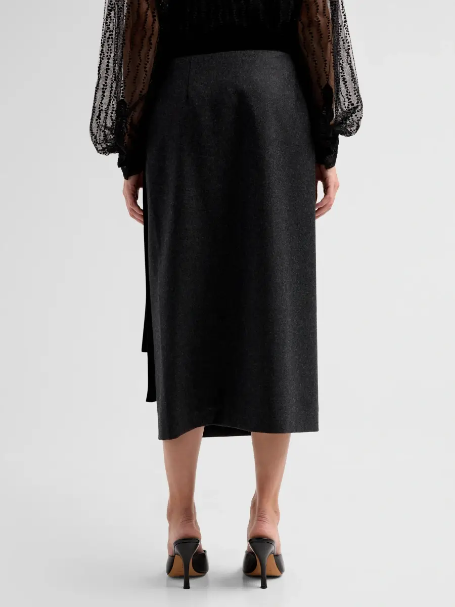 Alberta Ferretti Women's Wool Midi Skirt | Thumbnail 3 Alberta Ferretti Women's Wool Midi Skirt | Thumbnail 3