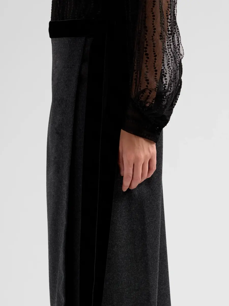 Alberta Ferretti Women's Wool Midi Skirt | Thumbnail 5 Alberta Ferretti Women's Wool Midi Skirt | Thumbnail 5