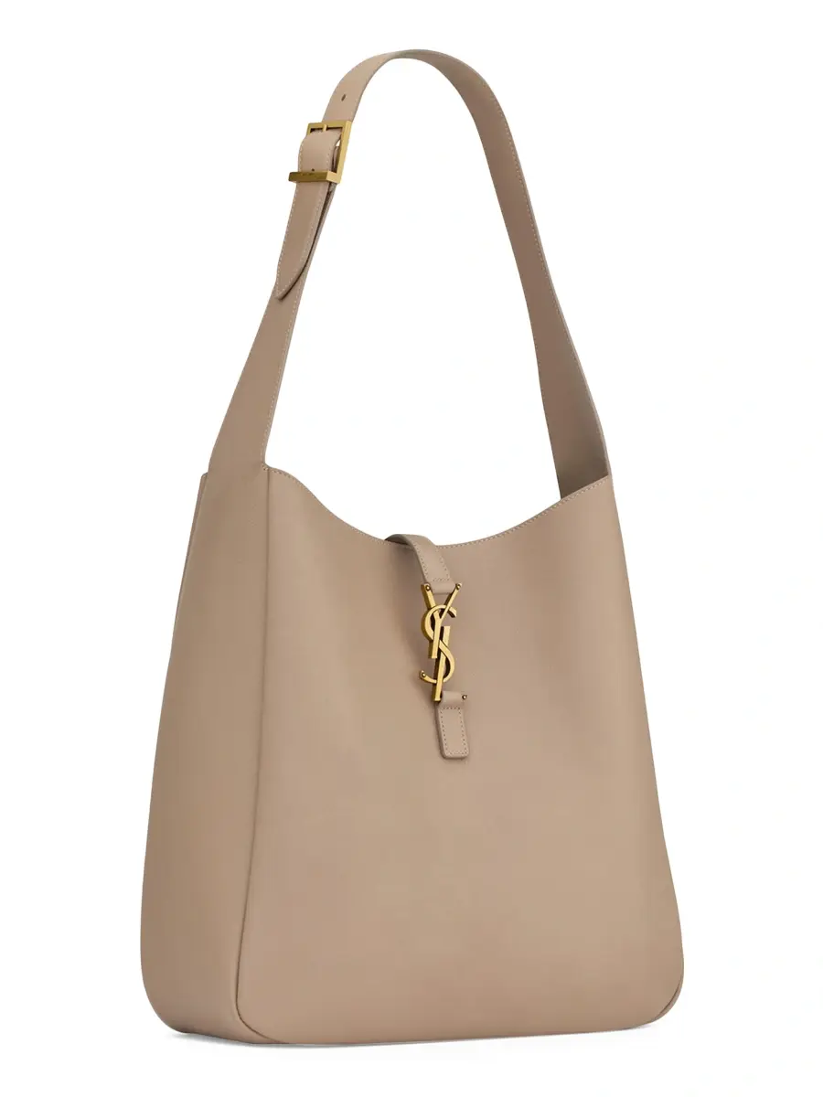 Saint Laurent Women's Le 5 à 7 Supple Large Shoulder Bag in Smooth Leather - Dusty Grey | Thumbnail 3 Saint Laurent Women's Le 5 à 7 Supple Large Shoulder Bag in Smooth Leather - Dusty Grey | Thumbnail 3