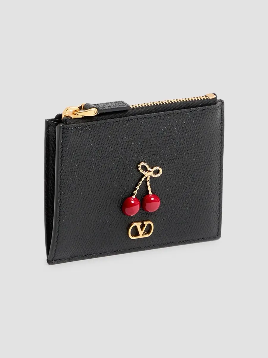 Valentino Women's Cherryfic Grainy Calfskin Cardholder | Thumbnail 5