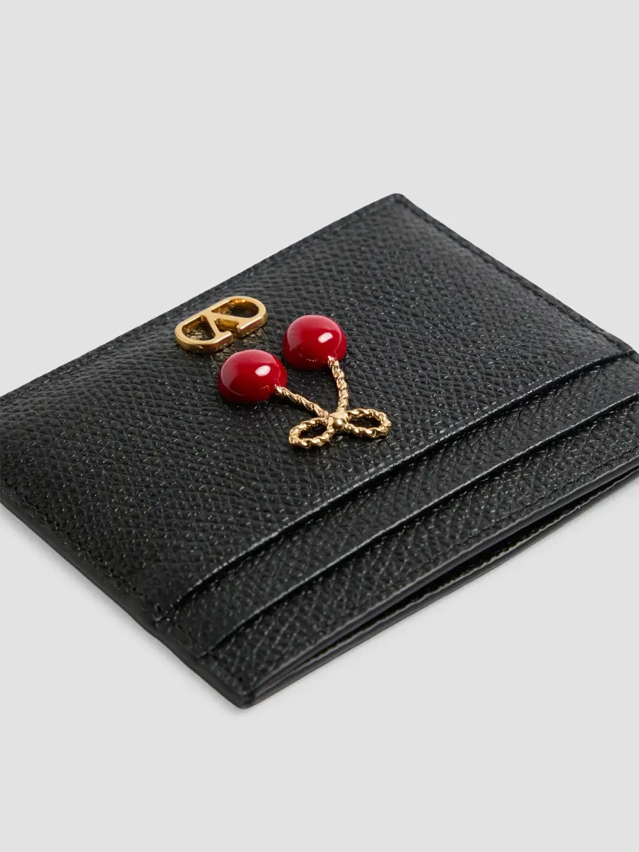 Valentino Women's Cherryfic Grainy Calfskin Cardholder | Thumbnail 2