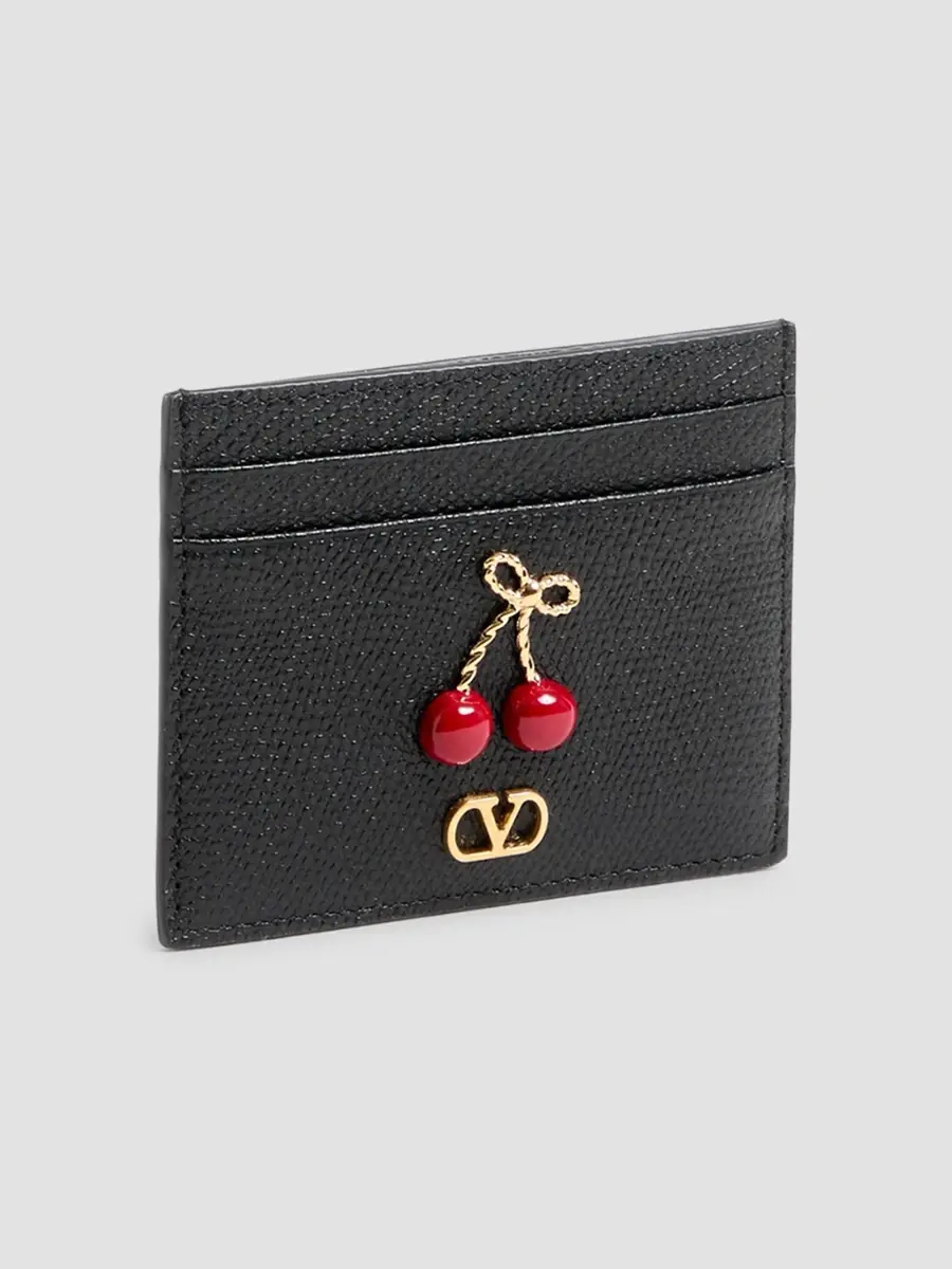 Valentino Women's Cherryfic Grainy Calfskin Cardholder | Thumbnail 5