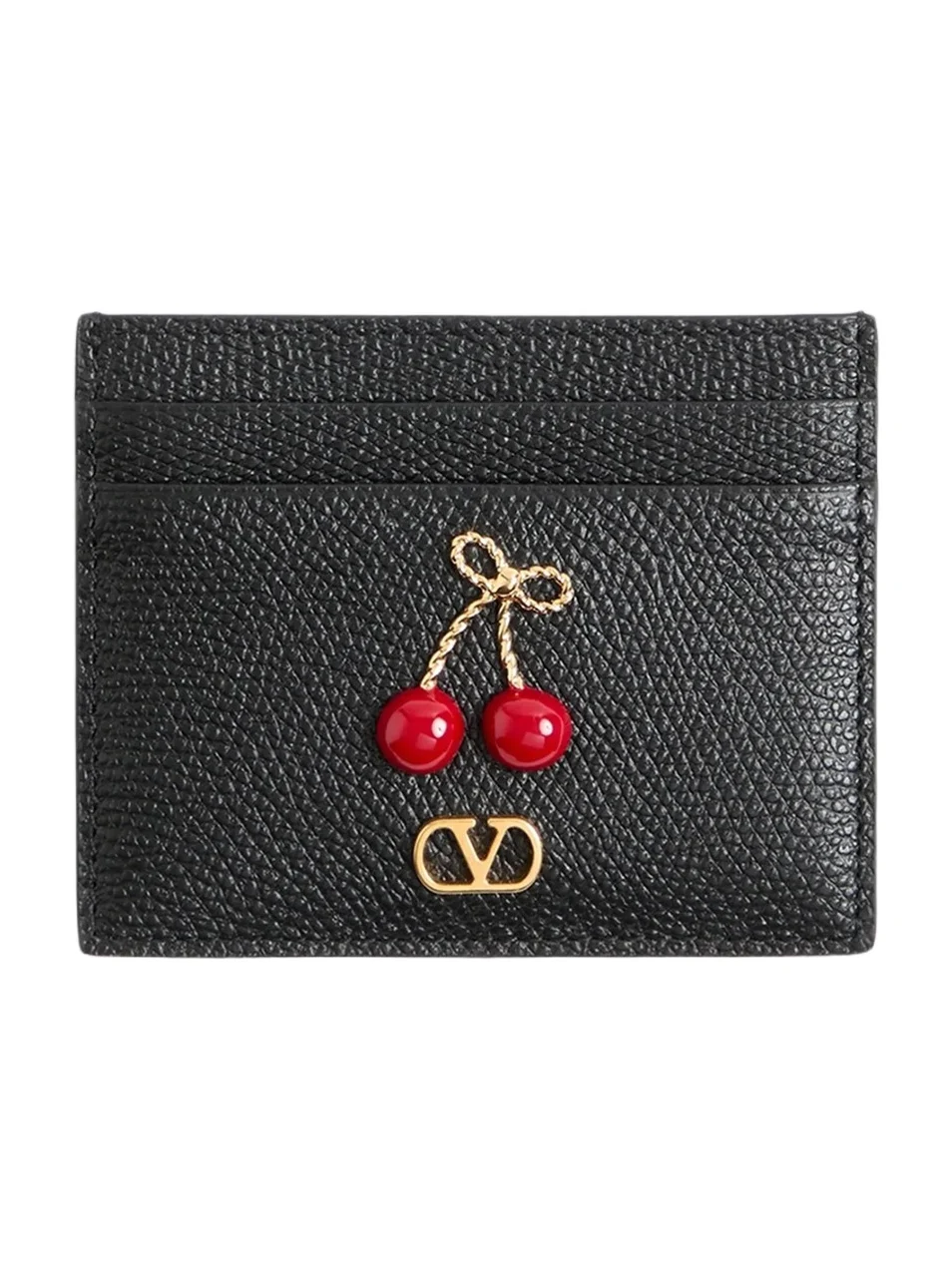 Valentino Women's Cherryfic Grainy Calfskin Cardholder