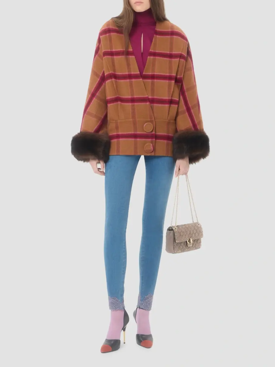 Valentino Women's Wool Sweater with Scarf - Raspberry | Thumbnail 2 Valentino Women's Wool Sweater with Scarf - Raspberry | Thumbnail 2