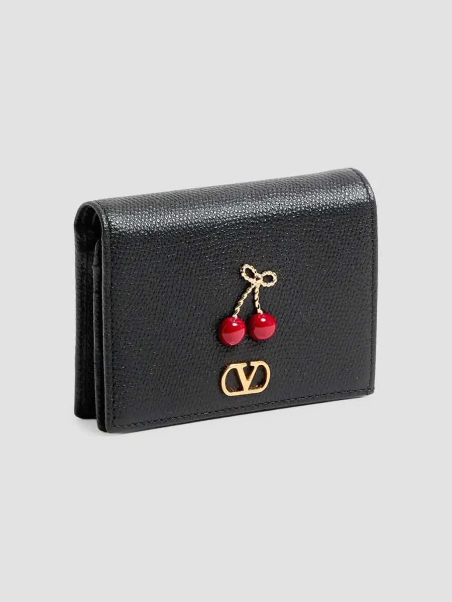 Valentino Women's Cherryfic Wallet in Grainy Calfskin | Thumbnail 5 Valentino Women's Cherryfic Wallet in Grainy Calfskin | Thumbnail 5