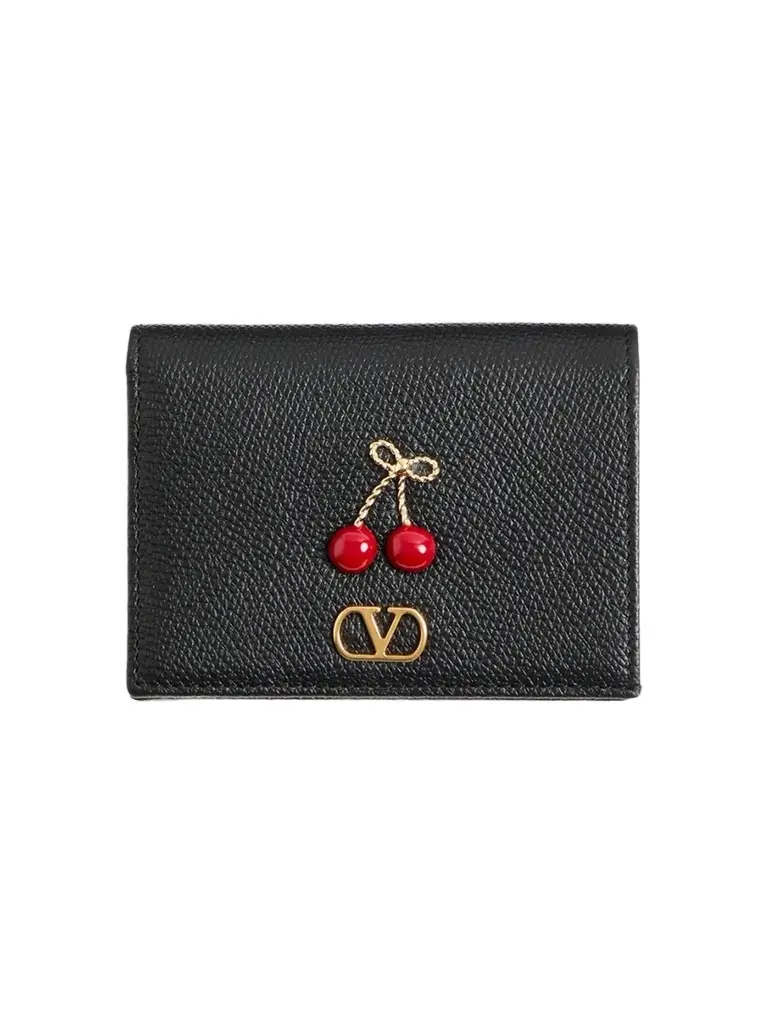 Women's Cherryfic Wallet in Grainy Calfskin
