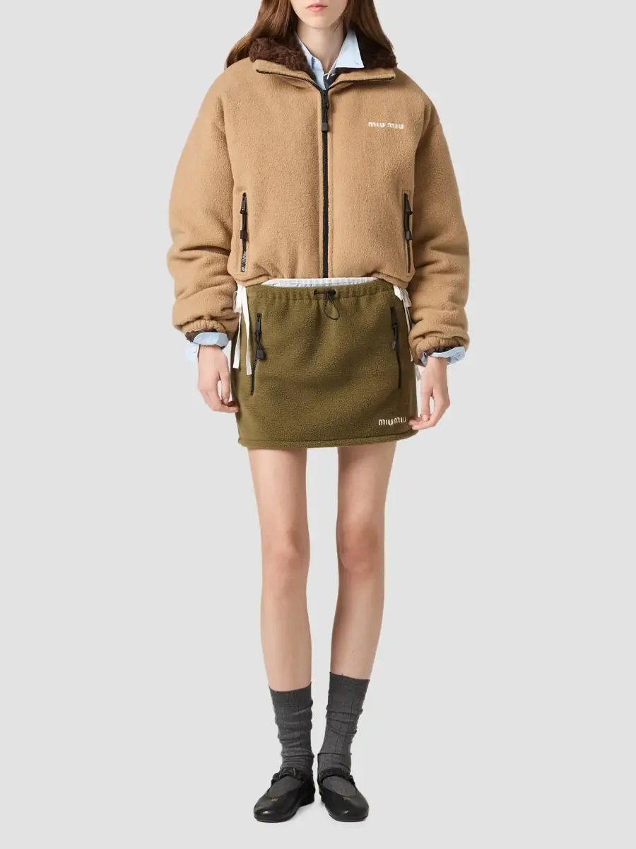 Miu Miu Women's Fleece Down Jacket | Thumbnail 2 Miu Miu Women's Fleece Down Jacket | Thumbnail 2