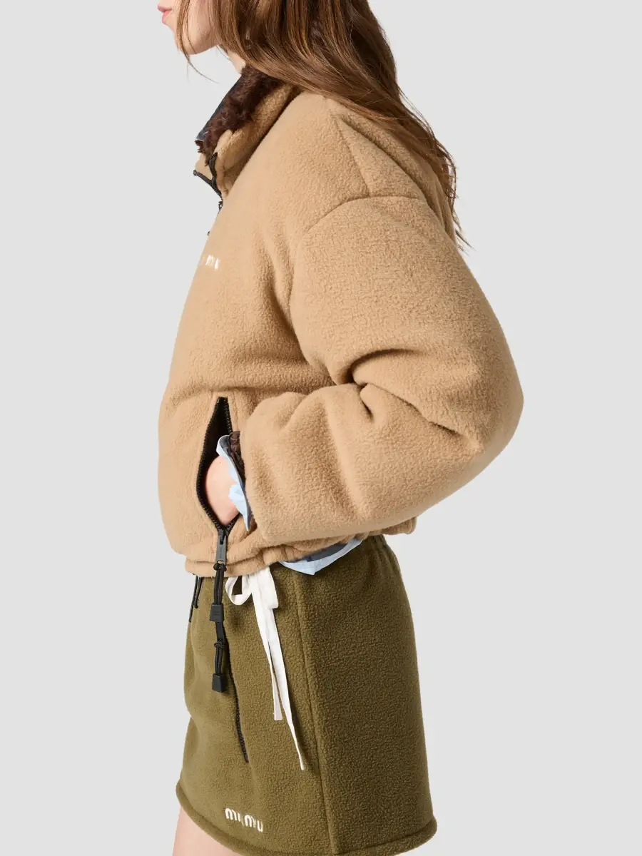Miu Miu Women's Fleece Down Jacket | Thumbnail 4 Miu Miu Women's Fleece Down Jacket | Thumbnail 4