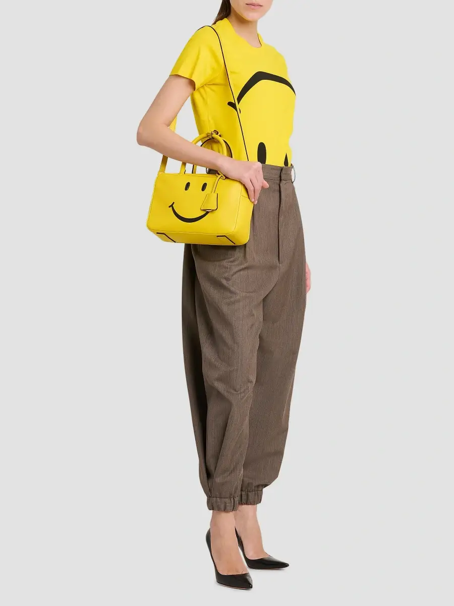 MOSCHINO Women's Smile Leather Top Handle Bag | Thumbnail 2