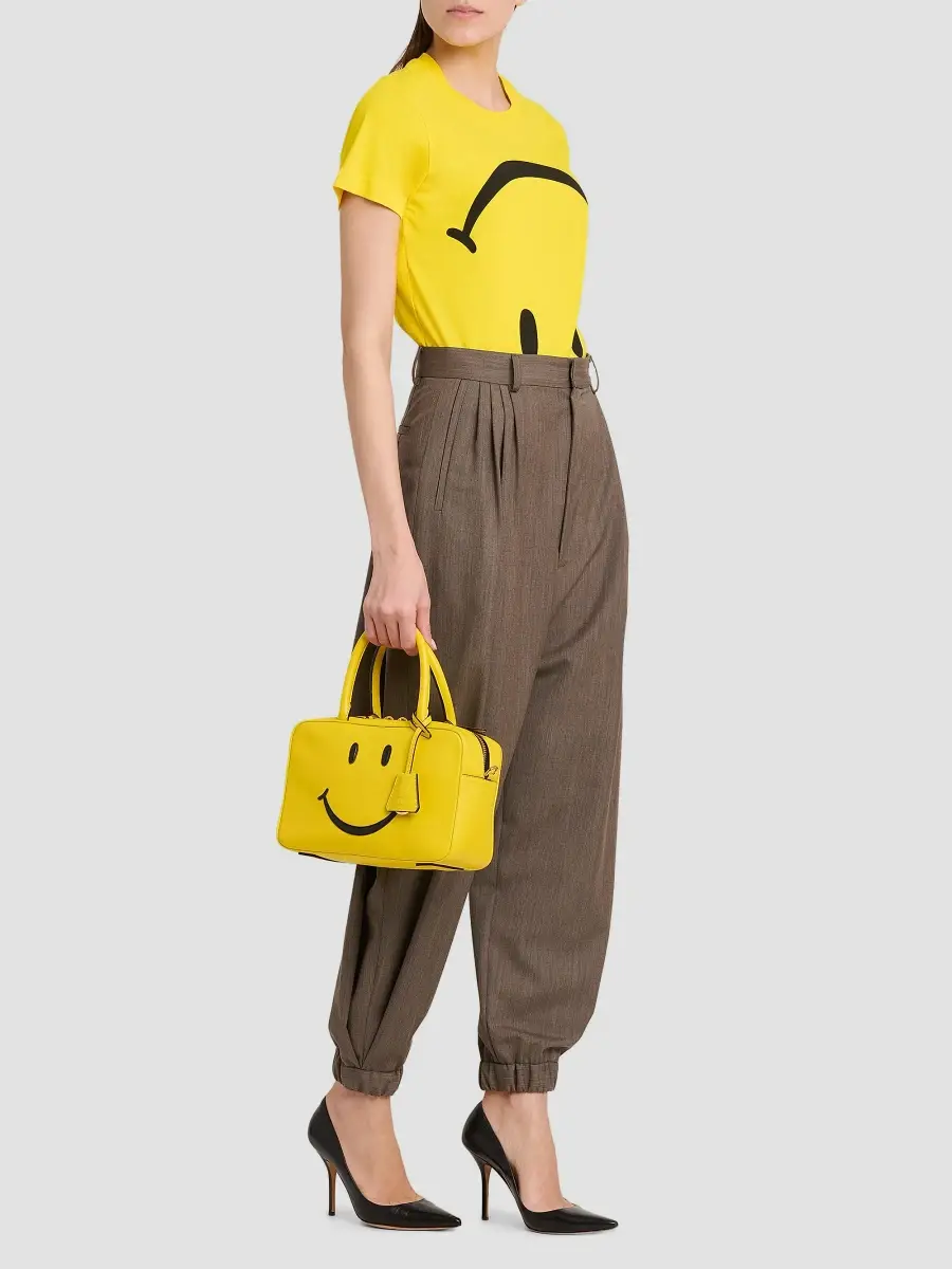 MOSCHINO Women's Smile Leather Top Handle Bag | Thumbnail 3
