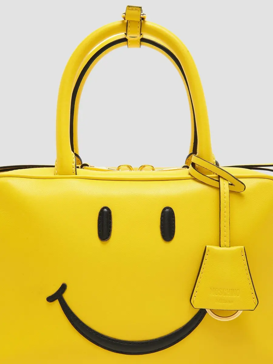 MOSCHINO Women's Smile Leather Top Handle Bag | Thumbnail 6
