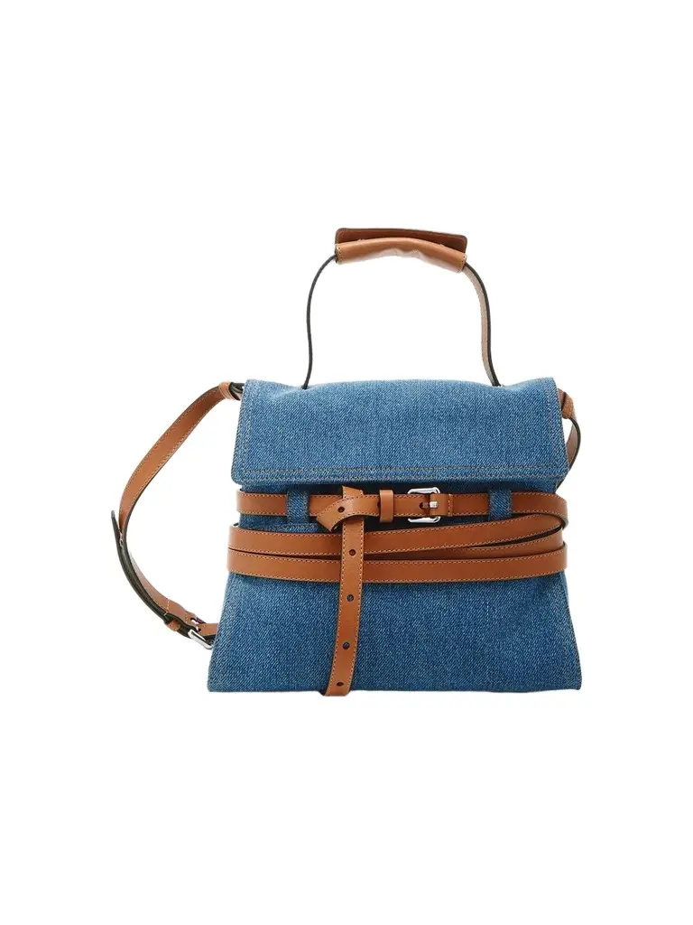 Women's Tie Me Denim Top Handle Bag Women's Tie Me Denim Top Handle Bag