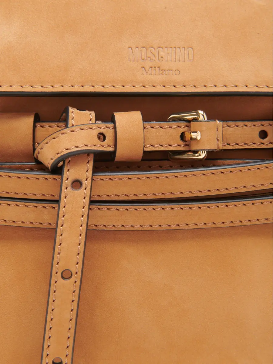 MOSCHINO Women's Tie Me Suede Top Handle Bag | Thumbnail 5 MOSCHINO Women's Tie Me Suede Top Handle Bag | Thumbnail 5