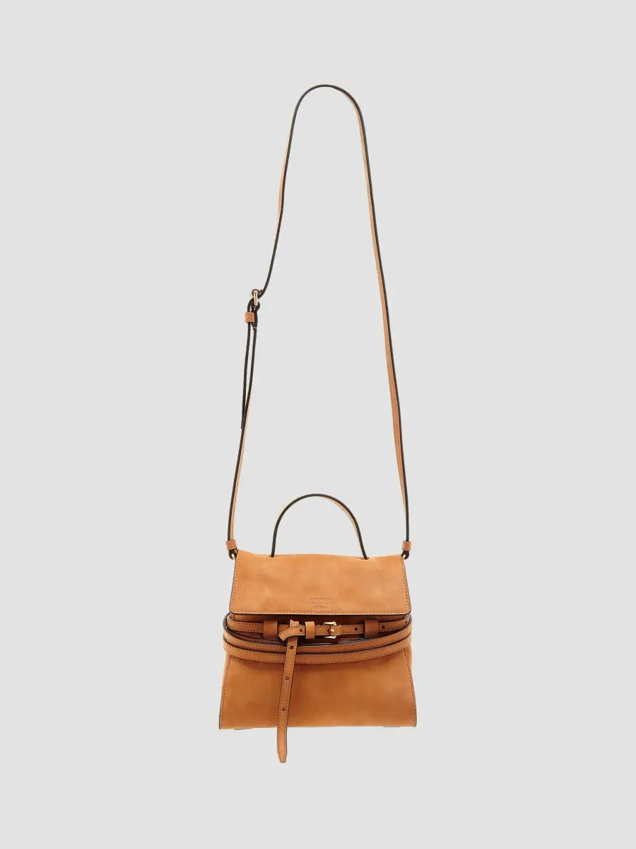 MOSCHINO Women's Tie Me Suede Top Handle Bag | Thumbnail 7 MOSCHINO Women's Tie Me Suede Top Handle Bag | Thumbnail 7