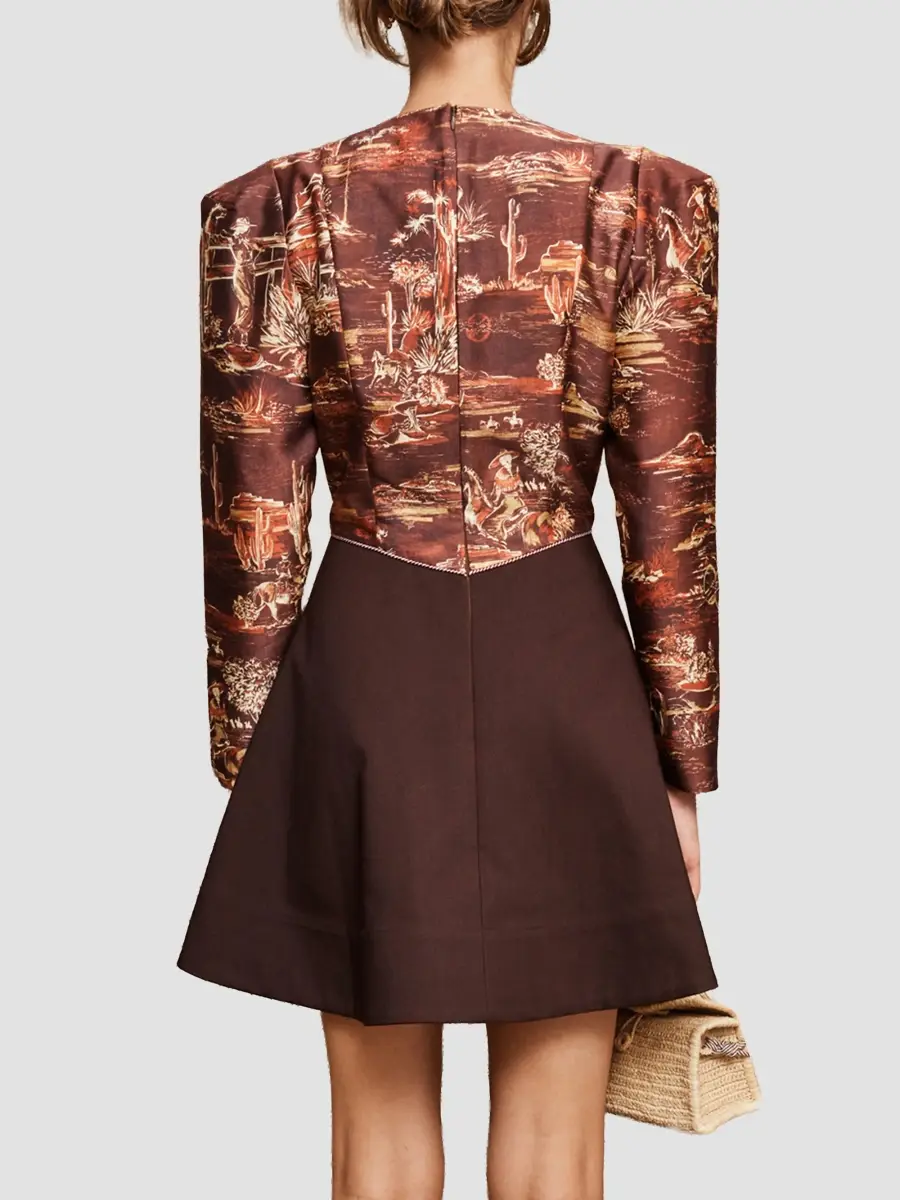 ALÉMAIS Women's Ezra Printed Linen-Blend Mini Dress | Thumbnail 3 ALÉMAIS Women's Ezra Printed Linen-Blend Mini Dress | Thumbnail 3