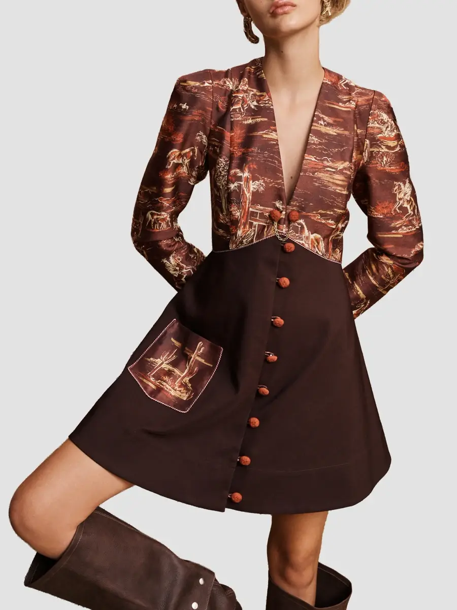 ALÉMAIS Women's Ezra Printed Linen-Blend Mini Dress | Thumbnail 7 ALÉMAIS Women's Ezra Printed Linen-Blend Mini Dress | Thumbnail 7